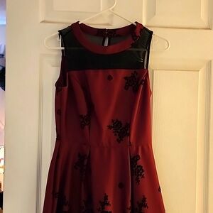 Maroon and black dress, M